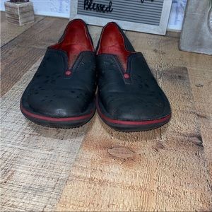 Camper black Leather Slip on Flats Shoes 37